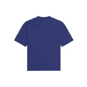 Camiseta de punto retro de manga corta para hombre Balenciaga Otoño-Invierno 2021, azul marino, 612966TKVD33967