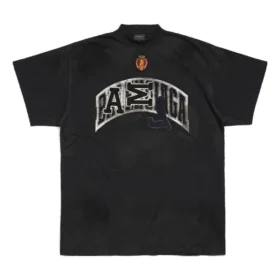 Camiseta de skater oversize «Black Faded» 739028TOVN21055