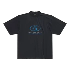 Camiseta de surfista de corte medio «Black Blue» 764235TPVM31412