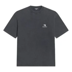 Camiseta deportiva de corte medio «Washed Black» 612966TLV991070