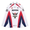 Camiseta deportiva de hockey de malla de manga larga Balenciaga para hombre, colección primavera-verano 2021, blanca, 657105TKV248090