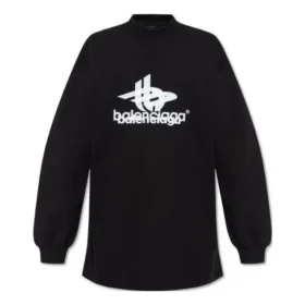 Camiseta deportiva de manga larga oversize «Black White» 739027TPVF21070