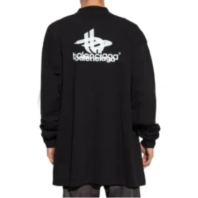 Camiseta deportiva de manga larga oversize «Black White» 739027TPVF21070