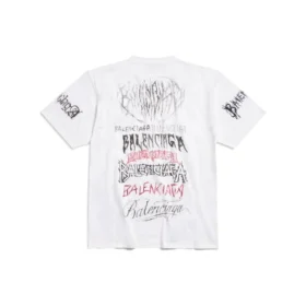 Camiseta Diy Metal «Blanco, negro y rojo» 641675TPVO29065