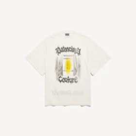 Camiseta entallada «Salon de Couture» para mujer en color crema