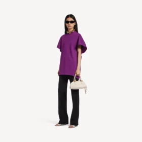 Camiseta estructurada para mujer en color violeta