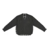 Camiseta híbrida con cuello en V «Negro antracita y blanco» 704271T41301163