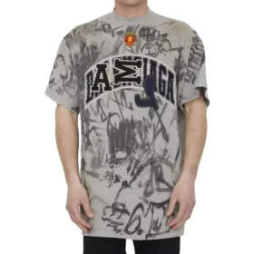 Camiseta «Heather Grey» con motivos de graffiti y estilo Skater 739028TOVA71300