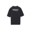 Camiseta holgada de manga corta con estampado del logotipo, negra, 641655TIV521070