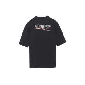 Camiseta holgada de manga corta con estampado del logotipo, negra, 641655TIV521070