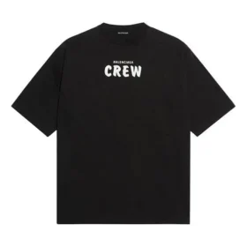 Camiseta holgada de manga corta con estampado, negro 620941TIV741070