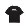 Camiseta holgada de manga corta con estampado, negro 620941TIV741070