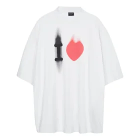 Camiseta «I Love» de corte ancho «Blanco» 744439TOVH39081