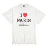 Camiseta «I Love Paris & Balenciaga» oversize «Blanca» 787349TRVU99012
