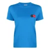 Camiseta informal de manga corta con logotipo alfabético, azul, 612964TIV797601