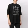 Camiseta informal de manga corta grande con estampado para hombre de Balenciaga, temporada primavera-verano 2021, negra 641614TJV801070