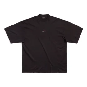 Camiseta «Je t’aime», corte ancho, «Negro» 744439TOVM79070