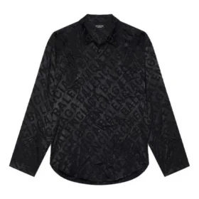 Camiseta minimalista con logotipo por toda la prenda «Negro» 681812TLO581000 Camiseta minimalista con logotipo por toda la prenda «Negro» 681812TLO581000