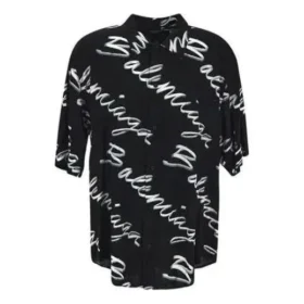 Camiseta minimalista de manga corta con logotipo garabateado «Black White» 681813TML131070 Camiseta minimalista de manga corta con logotipo garabateado «Black White» 681813TML131070