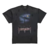Camiseta oversize con doble estampado frontal «Paris Moon» «Negro» 791615TQVY22020