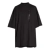 Camiseta oversize con etiqueta de talla «Negro» 720209TNVE41000