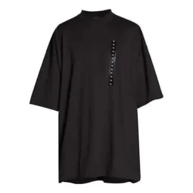 Camiseta oversize con etiqueta de talla «Negro» 720209TNVE41000