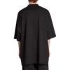 Camiseta oversize con etiqueta de talla «Negro» 720209TNVE41000