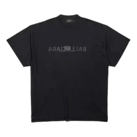 Camiseta oversize con logotipo AI al revés «Negro» 787358TQVJ41750