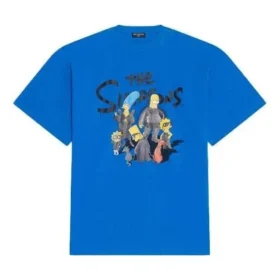 Camiseta oversize de Balenciaga x Los Simpson «Azul» 676589TLVG74210