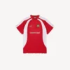 Camiseta oversize de fútbol para hombre en color rojo