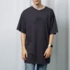 Camiseta oversize de punto entrelazado lavado «Navy Black» 583214TFV658060