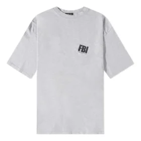 Camiseta oversize del FBI «Gris jaspeado y negro» 681314TLVG91380