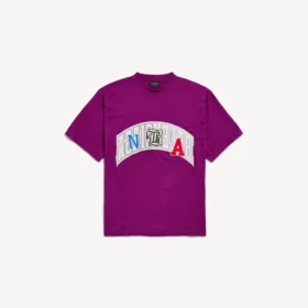 Camiseta oversize para hombre de Balenciaga | Colaboración con la NBA en color violeta