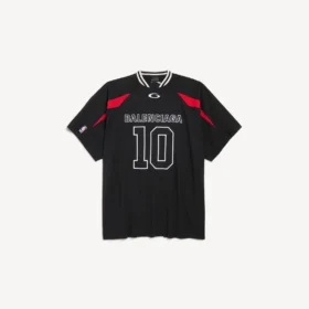 Camiseta oversize para hombre de Balenciaga | Colaboración con la NBA en negro/multicolor