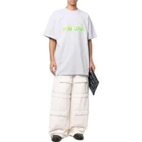 Camiseta oversize Slime «Gris-verde» 676589TLVF11203
