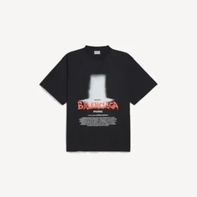 Camiseta oversize «The Door» para hombre en negro