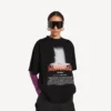 Camiseta oversize «The Door» para mujer en negro Camiseta oversize «The Door» para mujer en negro