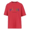 Camiseta «Paris Love» de corte normal con estampado, manga corta, roja 594599TGV435640
