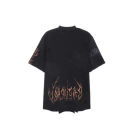 Camiseta «Paris Moon Upside Down» oversize «Black Faded» 698811TOVT31055
