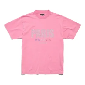 Camiseta Paris Strass de corte ajustado «Pink Faded» 809122TRVL59568