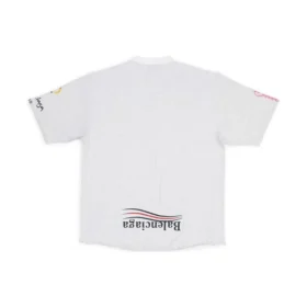 Camiseta «Paris Upside Down» oversize «Blanco» 698811TMVC9900