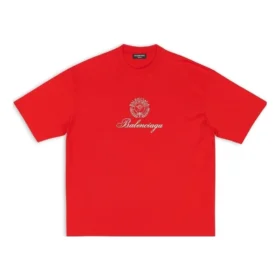 Camiseta Qixi Crest, corte medio, «Rojo», 612966TMVL46971