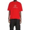 Camiseta Qixi Crest, corte medio, «Rojo», 612966TMVL46971