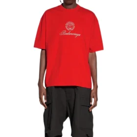 Camiseta Qixi Crest, corte medio, «Rojo», 612966TMVL46971