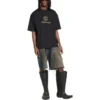 Camiseta Qixi Crest de corte medio «Negro» 612966TMVL41075