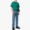 Camiseta regular de hombre Balenciaga Paris Love con estampado, manga corta, verde 594579TGV433640
