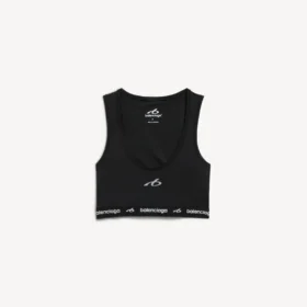 Camiseta sin mangas con sujetador integrado para mujer, en negro