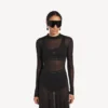 Camiseta sin mangas con sujetador integrado para mujer, en negro Camiseta sin mangas con sujetador integrado para mujer, en negro