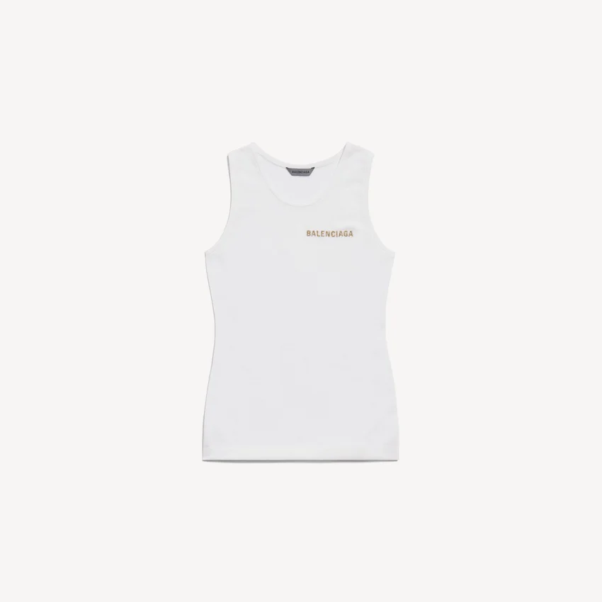 Camiseta sin mangas de mujer en blanco Camiseta sin mangas de mujer en blanco