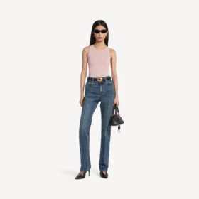 Camiseta sin mangas de mujer en rosa empolvado